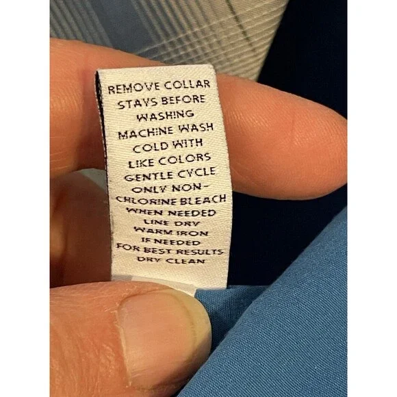 Express 1MX Men’s Shirt Medium Blue Long Sleeve With Tie - Picture 5 of 6